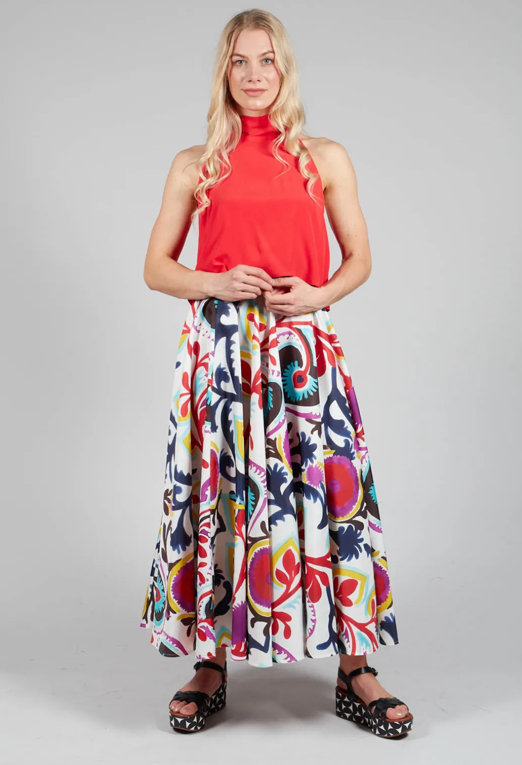 Flounce Top in Red
