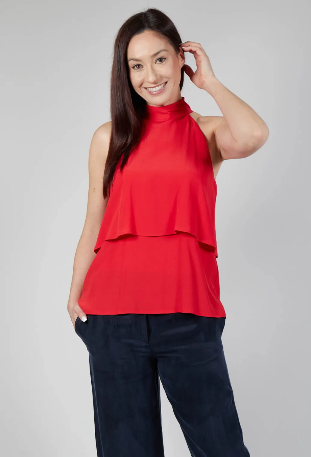 Flounce Top in Red