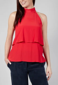 Flounce Top in Red