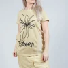 Flower Graphic T-Shirt in Wax Flock Cloud