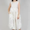 Flower Print Babydoll Dress in Starwhite