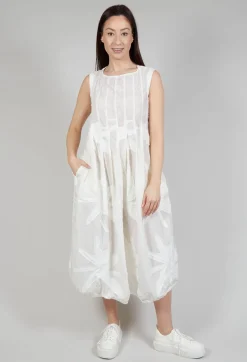 Flower Print Babydoll Dress in Starwhite