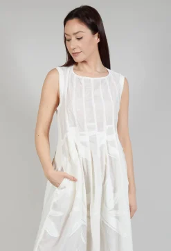 Flower Print Babydoll Dress in Starwhite