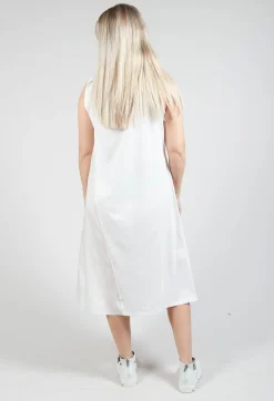 Flower Print Graphic Dress in White Print
