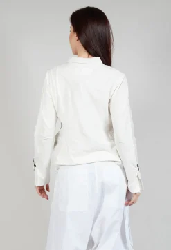 Flower Print Jacket in Starwhite