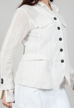 Flower Print Jacket in Starwhite
