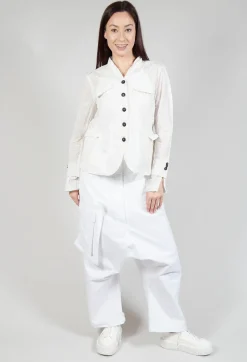 Flower Print Jacket in Starwhite