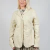 Flower Print Open Jacket in Wax Flock Cloud