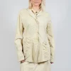 Flower Print Ruched Jacket in Wax Flock Cloud