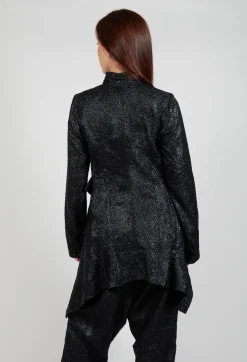 Fluid Penguin Coat in Black