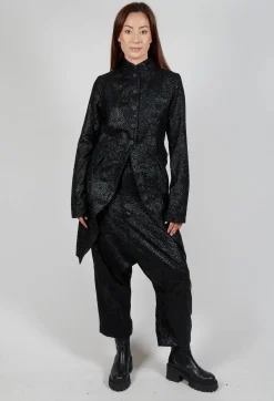 Fluid Penguin Coat in Black