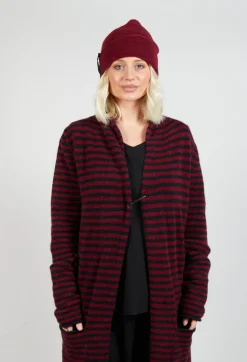 Fold Over Beanie in Merlot
