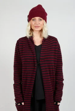 Fold Over Beanie in Merlot