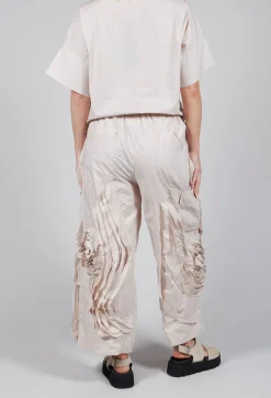 Fold Texture Trousers in Beige