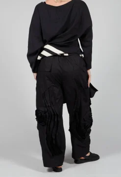 Fold Texture Trousers in Beige