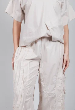 Fold Texture Trousers in Beige