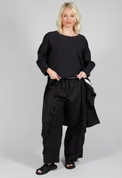 Fold Texture Trousers in Beige