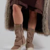 Foldover Boots in London Taupe 2