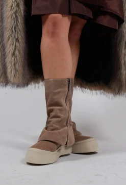 Foldover Boots in London Taupe 2