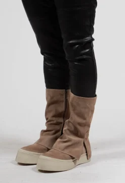 Foldover Boots in London Taupe 2