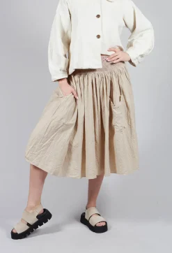 Framboise Skirt in Striped Linen