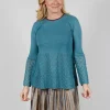 Frill Top Key Jumper in Celeste