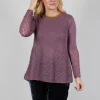 Frill Top Key Jumper in Heather