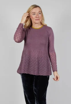 Frill Top Key Jumper in Heather