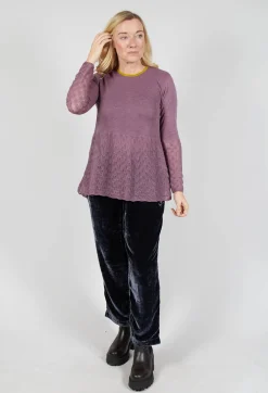 Frill Top Key Jumper in Heather