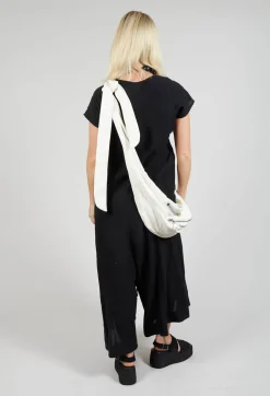 Front Zipper Jumpsuit in Black White