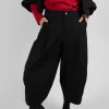 Fukkura Poplin Pants in Black