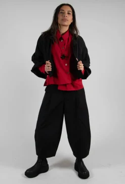 Fukkura Poplin Pants in Black