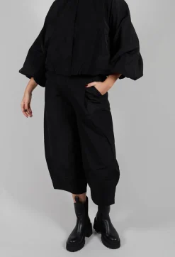 Fukkura Poplin Pants in Black