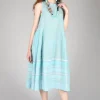 Fyodor Dress in Chalky Blue