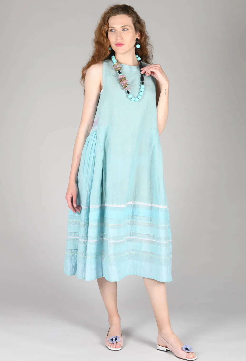 Fyodor Dress in Chalky Blue