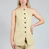 Gabardine Waistcoat in Pear Sorbet