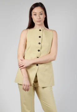 Gabardine Waistcoat in Pear Sorbet