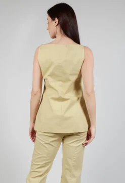 Gabardine Waistcoat in Pear Sorbet