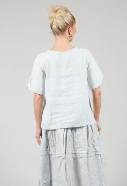 Gabriella Blouse in Ice Blue