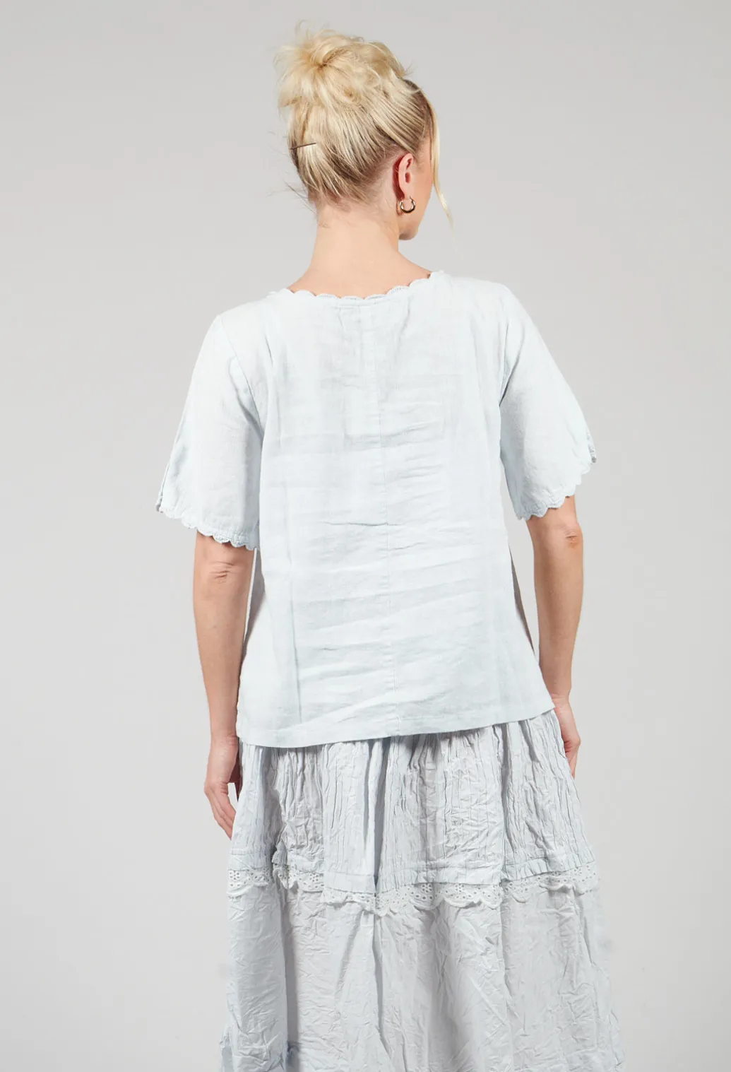 Gabriella Blouse in Ice Blue