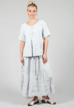 Gabriella Blouse in Ice Blue