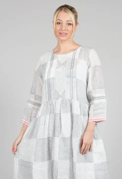 Gail Dress in Blue Multicolour