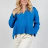 Garment Dyed Wool Sweater in Bright Cobalt