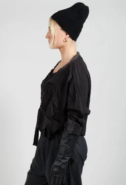 Gasa Knitted Beanie in Black