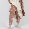 Gaston Trousers in Velour Fleur Rose
