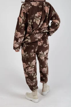Gaston Trousers in Velour Fleur Chocolat