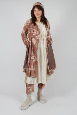 Gaston Trousers in Velour Fleur Rose