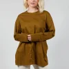 Gathered Back Top in Oliva