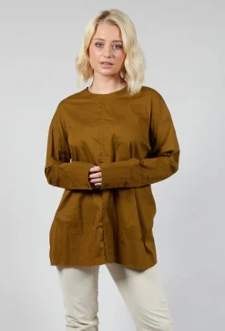 Gathered Back Top in Oliva