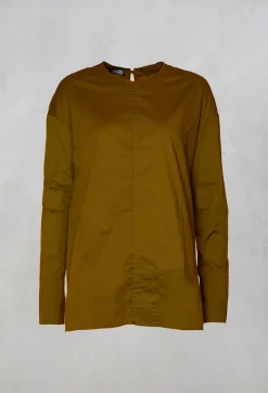 Gathered Back Top in Oliva